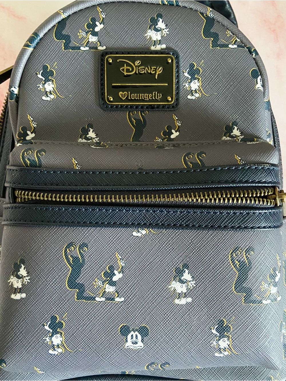 Loungefly Disney spooky Mickey Pattern Mini Backpack - Picture 4 of 7